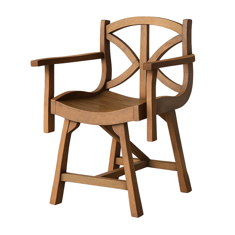 Wooden Dinning Chair With Arm