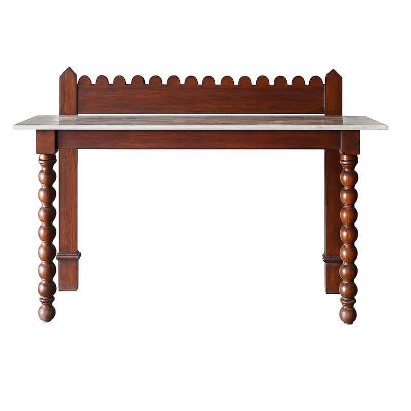 Wooden Carved Leg Console Table