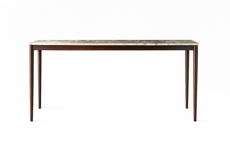 Wooden Console Table With Agate Top